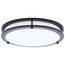 Glamour, LED 13" Flush Mount, Black Finish, 27K/3K/35K/4K/5K CCT Selectable