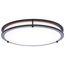 Glamour, LED 17" Flush Mount, Black Finish, 27K/3K/35K/4K/5K CCT Selectable