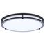 Glamour, LED 17" Flush Mount, Black Finish, 27K/3K/35K/4K/5K CCT Selectable