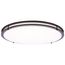 Glamour, LED 24" Flush Mount, Black Finish, 27K/3K/35K/4K/5K CCT Selectable