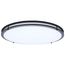 Glamour, LED 24" Flush Mount, Black Finish, 27K/3K/35K/4K/5K CCT Selectable