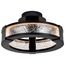 Darrow 13 Inch LED Semi Flush Matte Black Acrylic Panels
