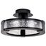 Darrow 13 Inch LED Semi Flush Matte Black Acrylic Panels