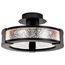Darrow 13 Inch LED Semi Flush Matte Black Acrylic Panels