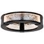 Darrow 13 Inch LED Flush Mount Matte Black Acrylic Panels