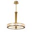 Darrow 24 Inch LED Pendant Vintage Brass Textured Acrylic Panels