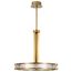 Darrow 24 Inch LED Pendant Vintage Brass Textured Acrylic Panels