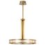 Darrow 24 Inch LED Pendant Vintage Brass Textured Acrylic Panels