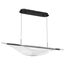 Geneva 46 Inch LED Island Pendant Matte Black Silk Screened Acrylic Lens