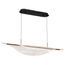Geneva 46 Inch LED Island Pendant Matte Black Silk Screened Acrylic Lens