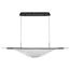 Geneva 46 Inch LED Island Pendant Matte Black Silk Screened Acrylic Lens