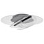 Geneva 18 Inch LED Flush Mount Matte Black Silk Screeened Acrylic Lens
