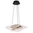Geneva 18 Inch LED Pendant Matte Black Silk Screened Acrylic Lens