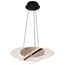 Geneva 18 Inch LED Pendant Matte Black Silk Screened Acrylic Lens