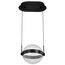 Arvada 8 Inch LED Pendant Matte Black Silk Screened Acrylic Lens
