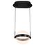 Arvada 8 Inch LED Pendant Matte Black Silk Screened Acrylic Lens