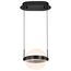 Arvada 8 Inch LED Pendant Matte Black Silk Screened Acrylic Lens