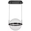 Arvada 12 Inch LED Pendant Matte Black Silk Screened Acrylic Lens