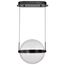 Arvada 12 Inch LED Pendant Matte Black Silk Screened Acrylic Lens