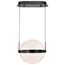 Arvada 12 Inch LED Pendant Matte Black Silk Screened Acrylic Lens