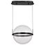 Arvada 16 Inch LED Pendant Matte Black Silk Screened Acrylic Lens