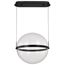 Arvada 20 Inch LED Pendant Matte Black Silk Screened Acrylic Lens