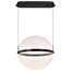 Arvada 20 Inch LED Pendant Matte Black Silk Screened Acrylic Lens