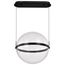 Arvada 20 Inch LED Pendant Matte Black Silk Screened Acrylic Lens