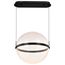 Arvada 20 Inch LED Pendant Matte Black Silk Screened Acrylic Lens