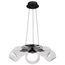 Barnett 21 Inch LED 5 Light Chandelier Matte Black Silk Screened Acrylic Lens