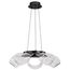 Barnett 21 Inch LED 5 Light Chandelier Matte Black Silk Screened Acrylic Lens