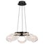 Barnett 21 Inch LED 5 Light Chandelier Matte Black Silk Screened Acrylic Lens