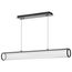 Vale 43 Inch LED Island Pendant Matte Black Silk Screened Acrylic Lens