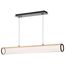 Vale 43 Inch LED Island Pendant Matte Black Silk Screened Acrylic Lens