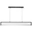 Vale 43 Inch LED Island Pendant Matte Black Silk Screened Acrylic Lens