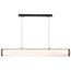 Vale 43 Inch LED Island Pendant Matte Black Silk Screened Acrylic Lens