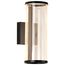 Vale 5 Inch LED Sconce Matte Black Silk Screened Acrylic Lens