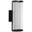 Vale 5 Inch LED Sconce Matte Black Silk Screened Acrylic Lens
