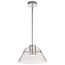 Edmond 14 Inch LED Pendant Polished Nickel w/ Clear Glass