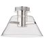 Edmond 14 Inch LED Semi Flush Polished Nickel w/ Clear Glass