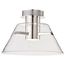 Edmond 14 Inch LED Semi Flush Polished Nickel w/ Clear Glass