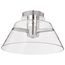 Edmond 17 Inch LED Semi Flush Polished Nickel w/ Clear Glass