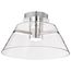 Edmond 17 Inch LED Semi Flush Polished Nickel w/ Clear Glass