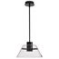 Edmond 14 Inch LED Pendant Matte Black w/ Clear Glass
