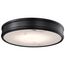 Kendall 14 Inch LED Flush Mount Matte Black w/ Alabaster Glass