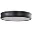 Kendall 14 Inch LED Flush Mount Matte Black w/ Alabaster Glass