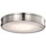 Kendall 14 Inch LED Flush Mount Brushed Nickel w/ Alabaster Glass
