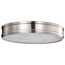 Kendall 14 Inch LED Flush Mount Brushed Nickel w/ Alabaster Glass