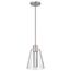Aura 7 Inch LED Pendant Brushed Nickel K9 Bubble Crystal 3000K CCT