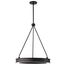 Longford 20 Inch LED Pendant Textured Black Acrylic Lens